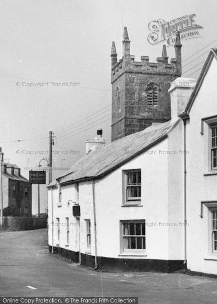 Photo of Sennen, First And Last Inn And The Church c.1955