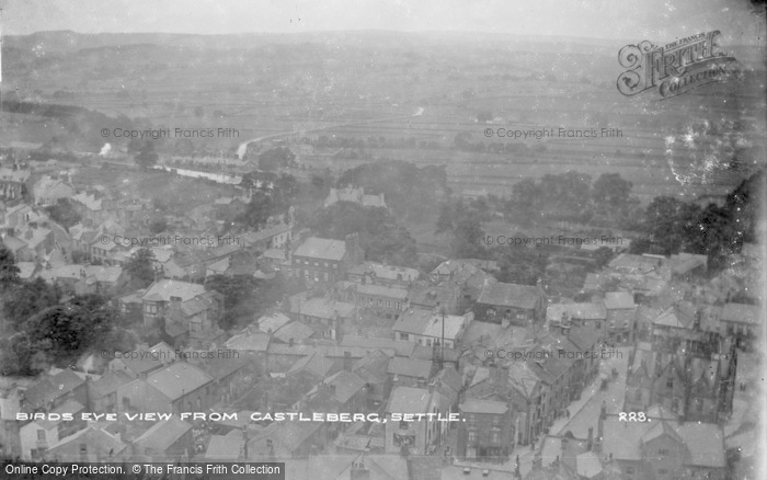 Photo of Settle, Birds Eye View From Castleberg Crag c.1900