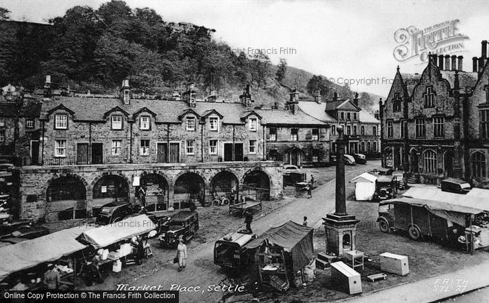 Photo of Settle, Market Place c.1955