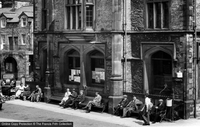 Photo of Settle, People Outside Town Hall c.1960