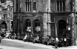 People Outside Town Hall c.1960, Settle