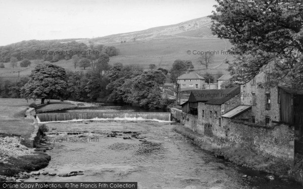 Photo of Settle, The River Ribble And Weir c.1955