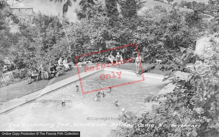 Photo of Sevenoaks, Woodlands Holiday Camp, The Swimming Pool c.1955