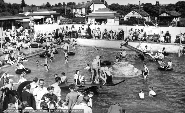 Photo of Severn Beach, Blue Lagoon And Childrens Swimming Pool c.1950