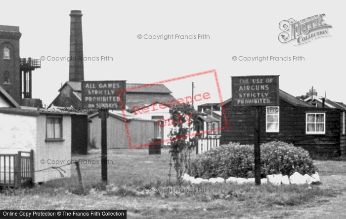 Photo of Severn Beach, Signs At The Holiday Camp c.1950