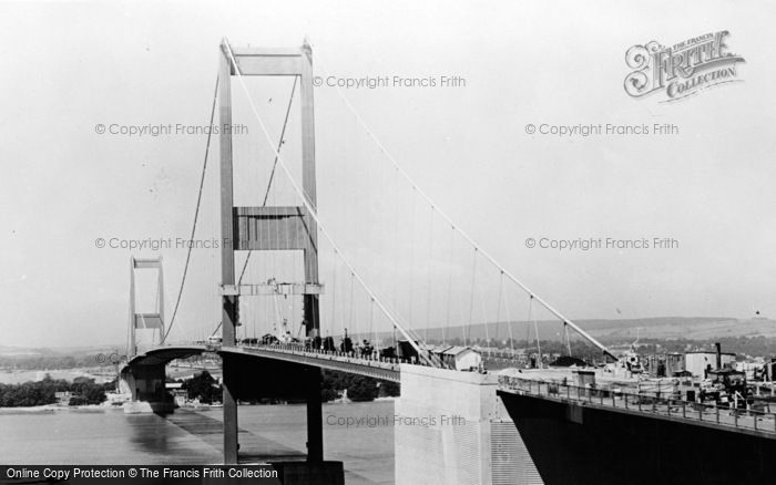 Photo of Severn Bridge, From Aust c.1962