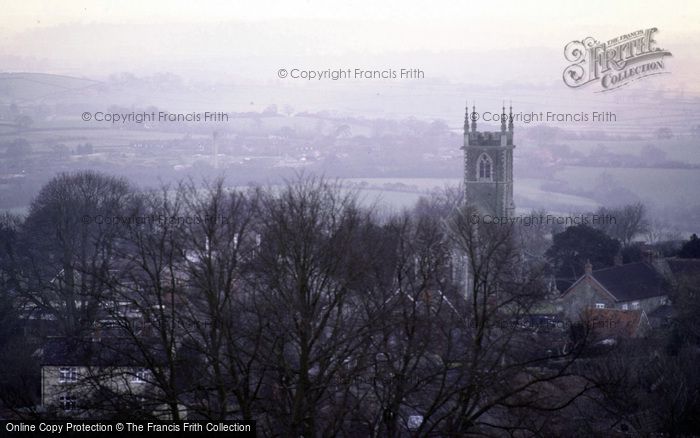 Photo of Shaftesbury, Winter View Of St James's Church Tower And Blackmore Vale c.1980