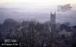 Winter View Of St James's Church Tower And Blackmore Vale c.1980, Shaftesbury