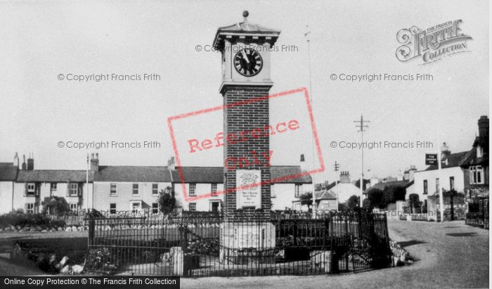 Photo of Shaldon, Clock Tower, The Green c.1955