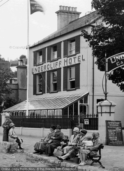 Photo of Shaldon, Undercliff Hotel 1928