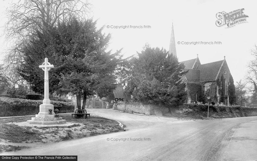 Shalford, St Mary's Church and War Memorial 1922