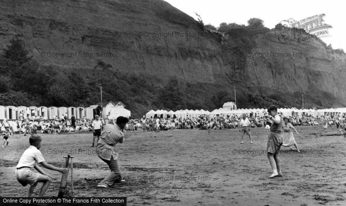 Photo of Shanklin, Cricket On Small Hope Beach c.1955