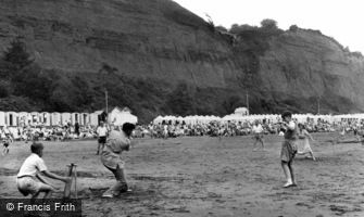 Shanklin, Cricket on Small Hope Beach c1955