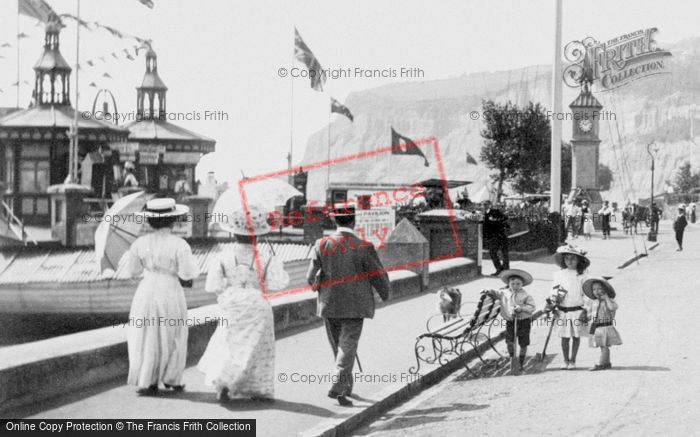 Photo of Shanklin, Family Fashions On The Parade 1908