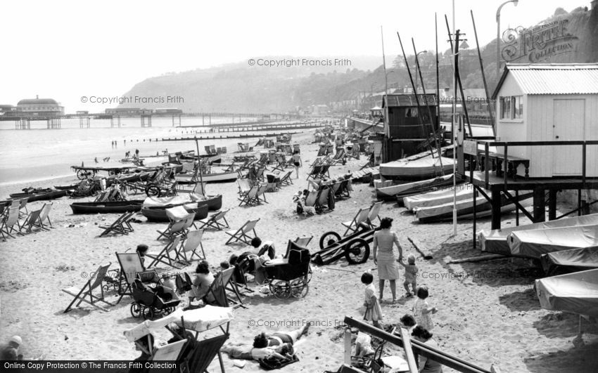 Shanklin, the Beach and the Pier c1950