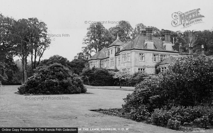 Photo of Shanklin, The Manor House From The Lawn c.1950