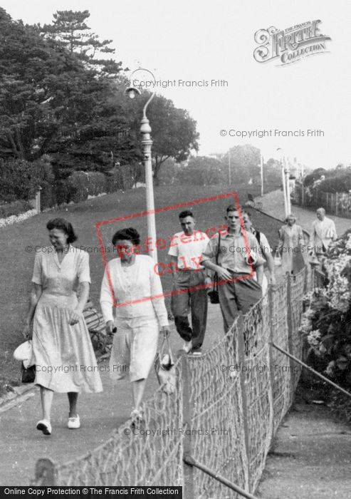 Photo of Shanklin, Walking Along Keats Green c.1950
