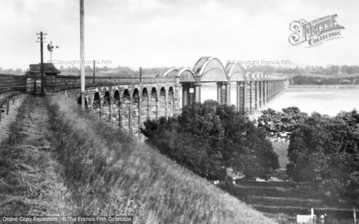 Photo of Sharpness, Severn Railway Bridge From The Severn Bridge Station c.1955