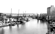 The Docks And Severn Bridge c.1955, Sharpness