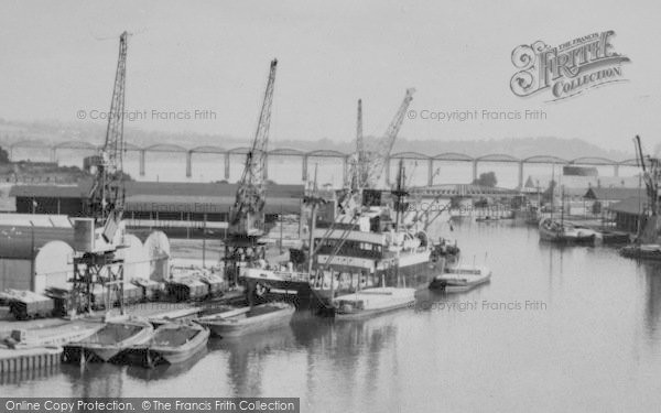 Photo of Sharpness, The Docks And Severn Rail Bridge c.1955