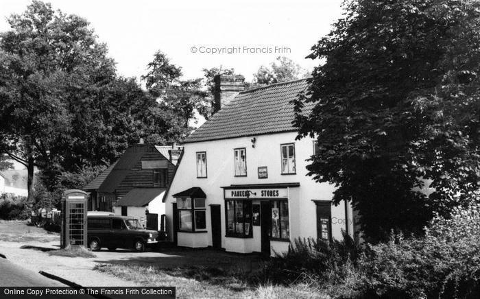 Photo of Sheering, Post Office And Parker's Stores c.1960