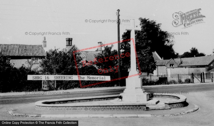 Photo of Sheering, The Memorial c.1960