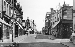 Clock Tower And High Street c.1955, Sheerness