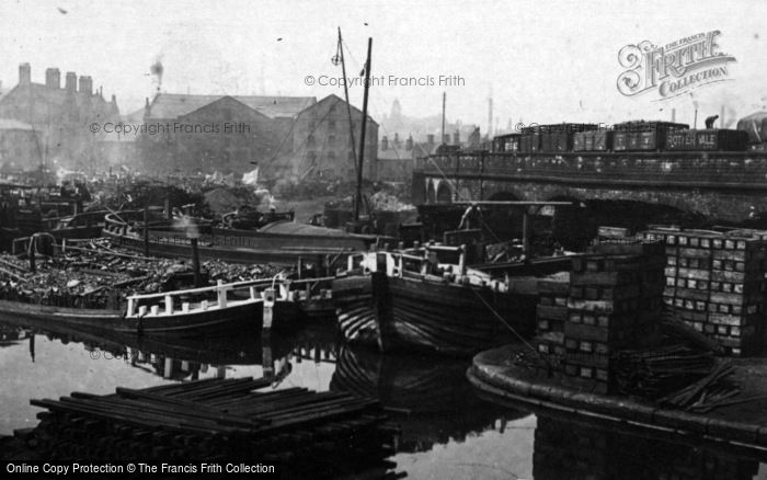 Photo of Sheffield, Barges At The Canal Basin c.1870