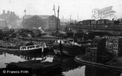 Barges At The Canal Basin c.1870, Sheffield