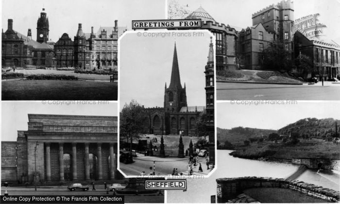 Photo of Sheffield, Composite c.1955