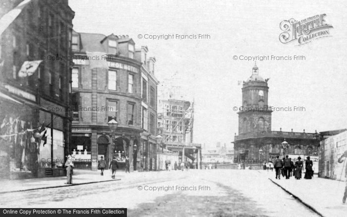 Photo of Sheffield, Pinstone Street Loooking Towards St Paul's Church c.1893