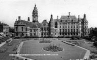 St Paul's Gardens And Town Hall c.1965, Sheffield