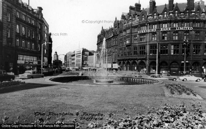 Photo of Sheffield, The Fountain And Fargate c.1960