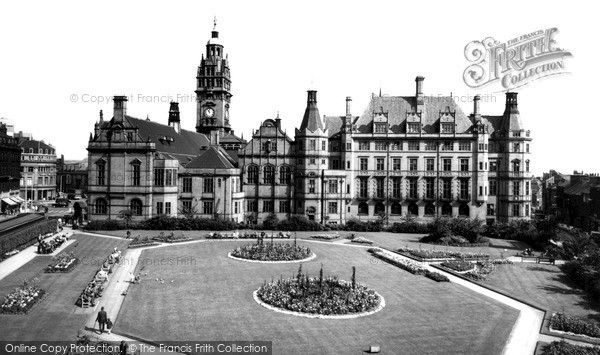 Photo of Sheffield, The Peace Gardens And The Town Hall c.1965