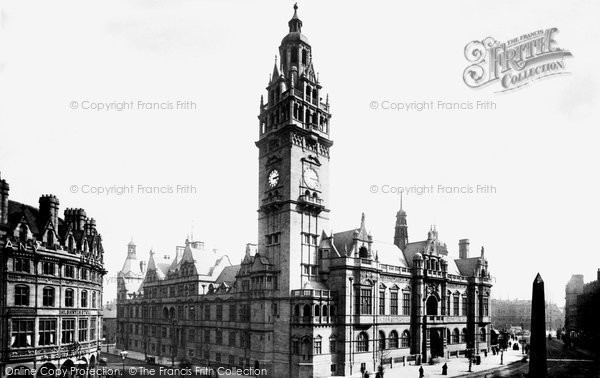 Photo of Sheffield, The Town Hall 1896