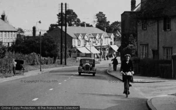 Photo of Shenfield, Woman Cyclist In Shenfield Road c.1955