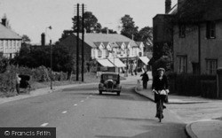 Woman Cyclist In Shenfield Road c.1955, Shenfield