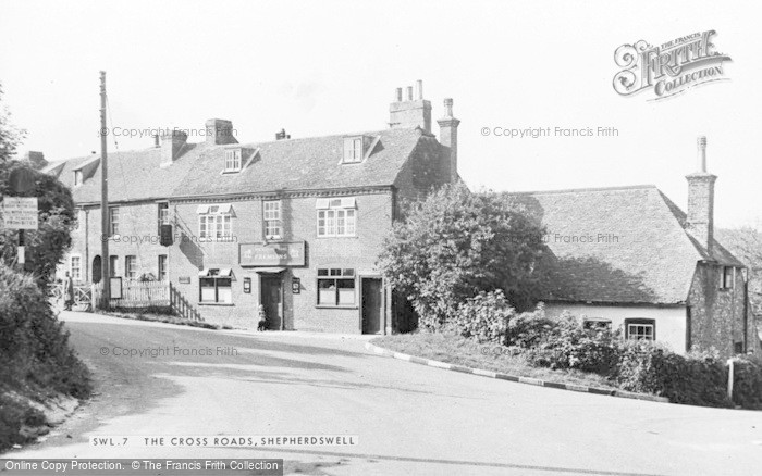 Photo of Shepherdswell, The Cross Roads c.1955