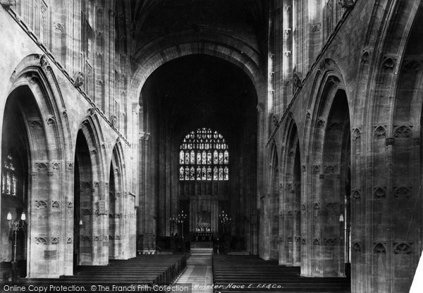 Photo of Sherborne, Abbey Nave East 1900