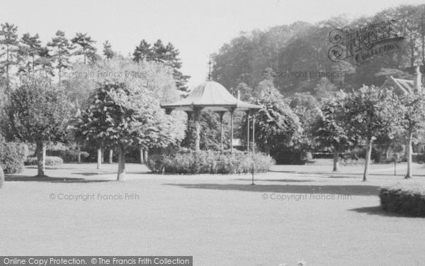 Photo of Sherborne, Pageant Gardens. Bandstand c.1955