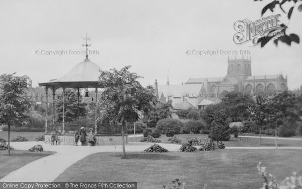 Photo of Sherborne, Pageant Gardens, Children By The Bandstand 1912