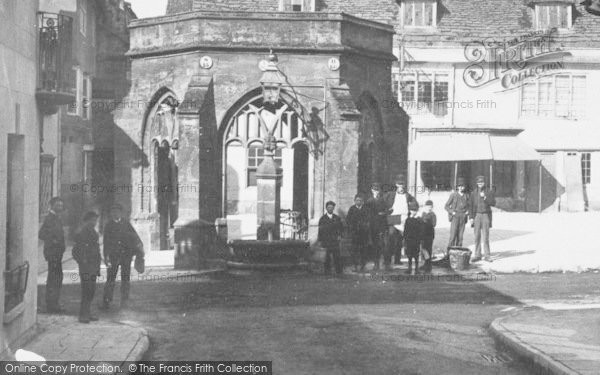 Photo of Sherborne, People By The Conduit 1887