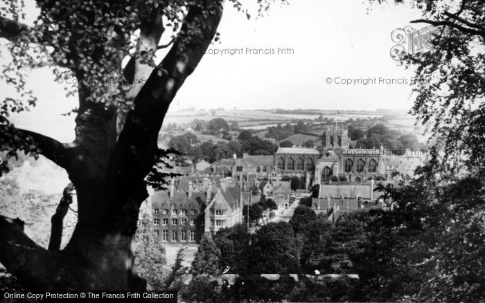 Photo of Sherborne, The Abbey From The Slopes c.1960