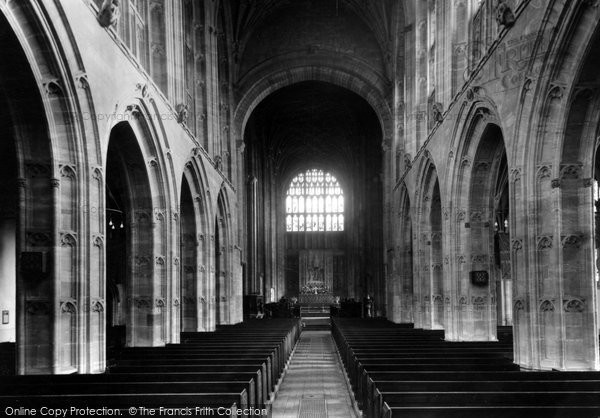 Photo of Sherborne, The Abbey Nave c.1955