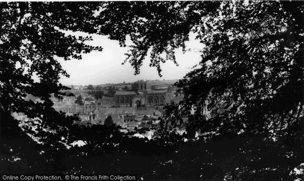 Photo of Sherborne, The Abbey Through The Trees c.1960