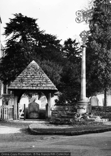 Photo of Shere, Memorial Beside St James' Lychgate c.1955