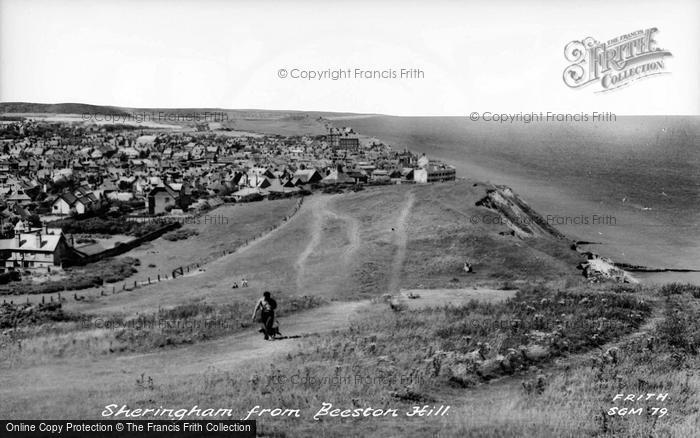 Photo of Sheringham, From Beeston Hill c.1955