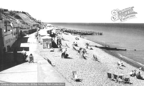 Photo of Sheringham, West Beach c.1955
