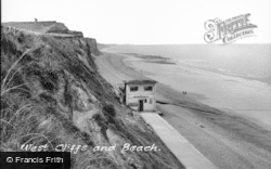 West Cliffs And Beach c.1955, Sheringham