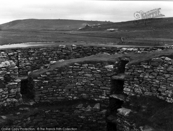 Photo of Shetland, Clickhimin Broch, Cell G And Entrance 1954